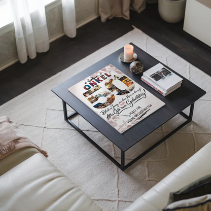 Magnetisches Fotoboard Poster mit Wunschtext Onkel 50 Geburtstag
