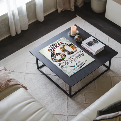 Fotoboard Magnet Poster mit Unterschriften Onkel 60 Geburtstag Fotos