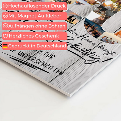 Magnet Poster mit Wunschtext Neffe 20 Geburtstag Fotos