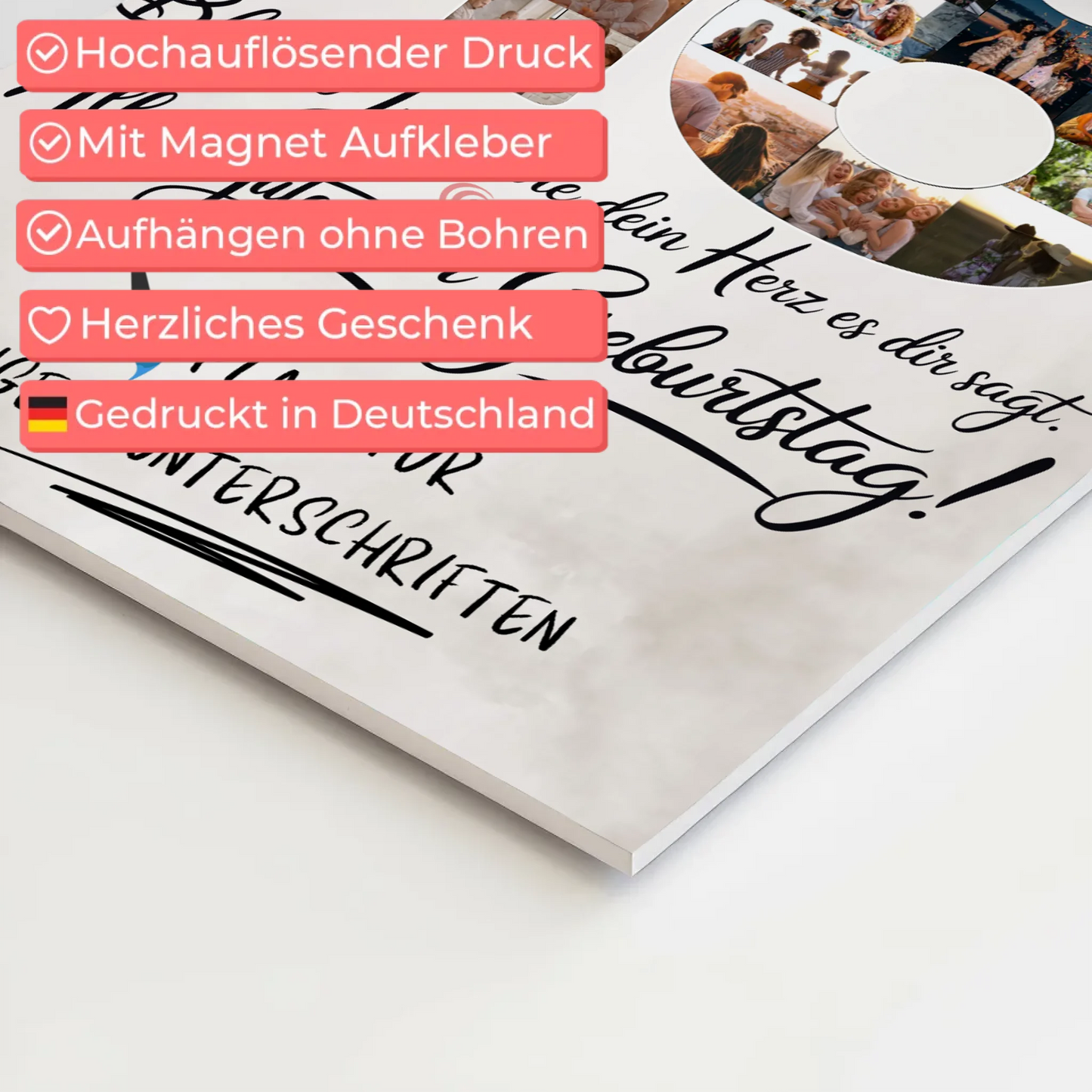 Magnetisches Fotoboard mit Unterschriften Bruder 18 Geburtstag