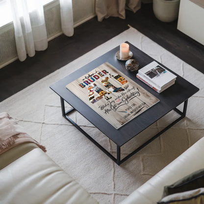 Magnetisches Fotoboard Poster mit Wunschtext Bruder 40 Geburtstag