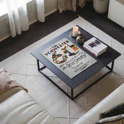 Fotoboard Poster magnetisch mit Wunschtext zum 60 Geburtstag