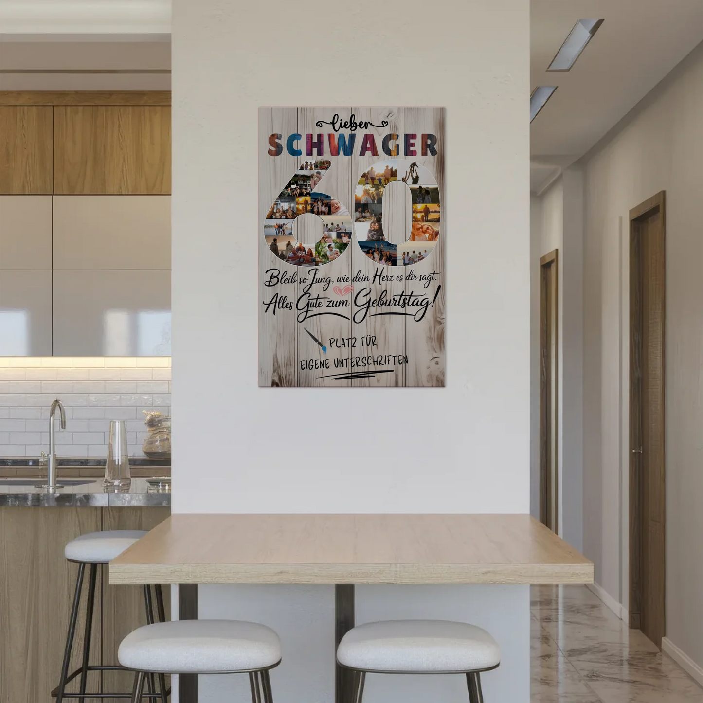 Magnet Poster mit Wunschtext Schwager 60 Geburtstag Fotos