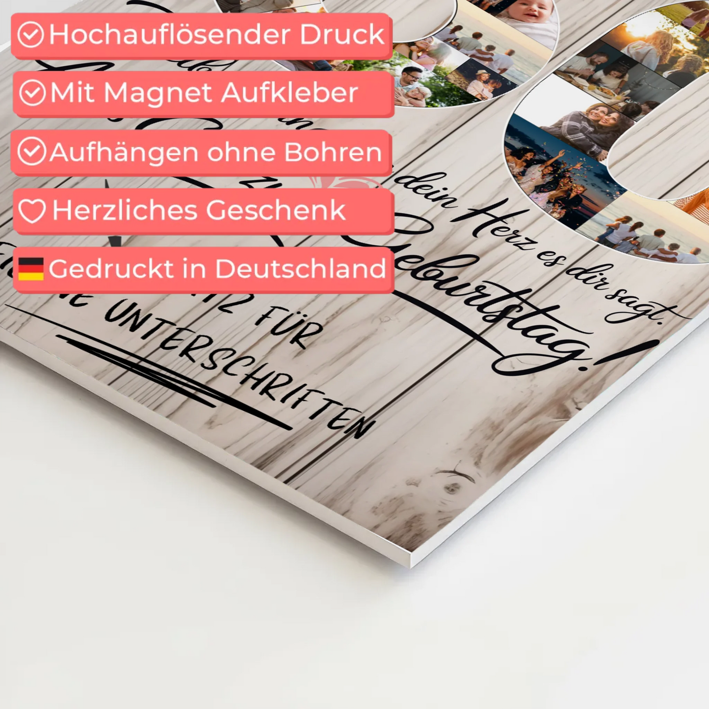 Magnet Poster mit Wunschtext Schwager 60 Geburtstag Fotos