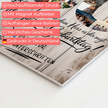 Magnet Poster mit Wunschtext Schwager 60 Geburtstag Fotos