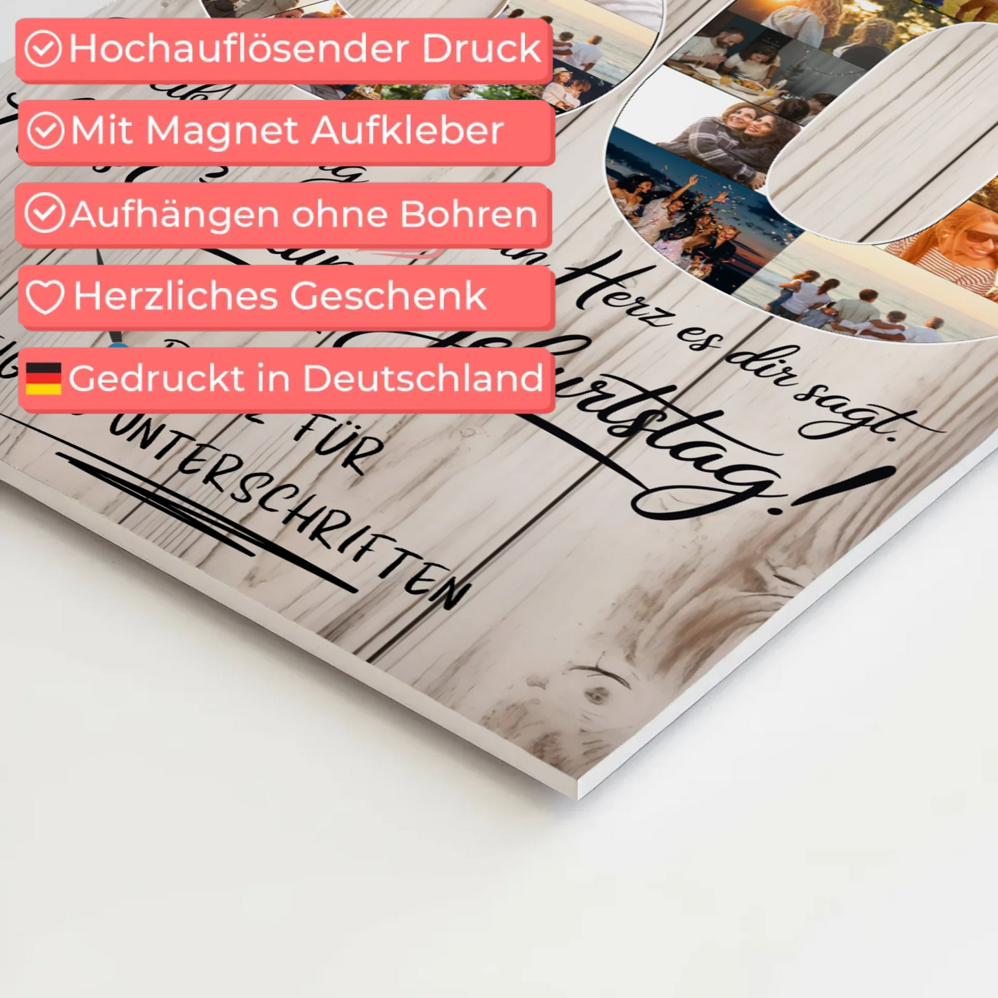 Magnet Poster mit Wunschtext Schwager 60 Geburtstag Fotos