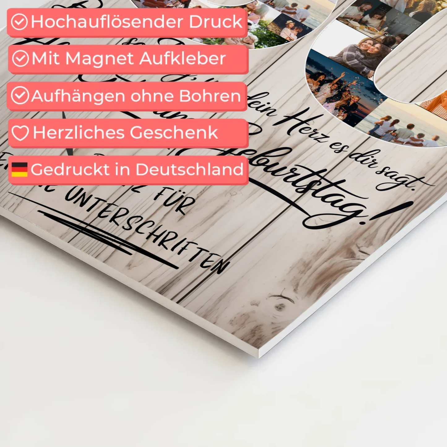 Magnet Poster mit Wunschtext Schwager 60 Geburtstag Fotos