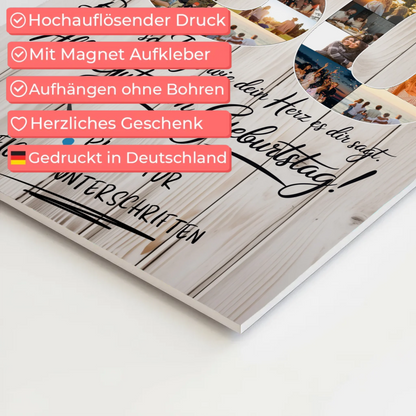 Magnetisches Fotoboard Poster mit Wunschtext zum 30 Geburtstag