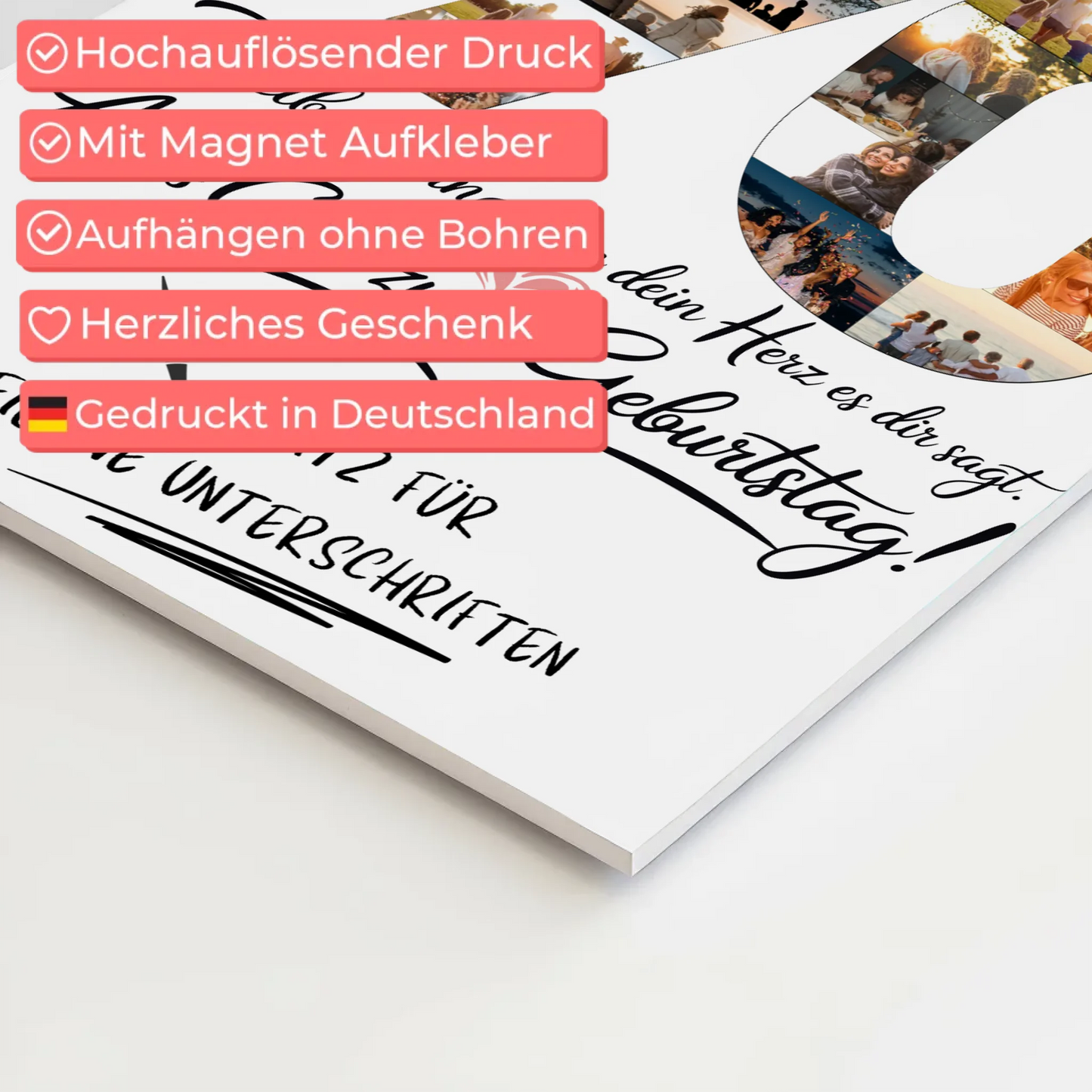 Magnet Poster mit Wunschtext Schwägerin 70 Geburtstag Fotos