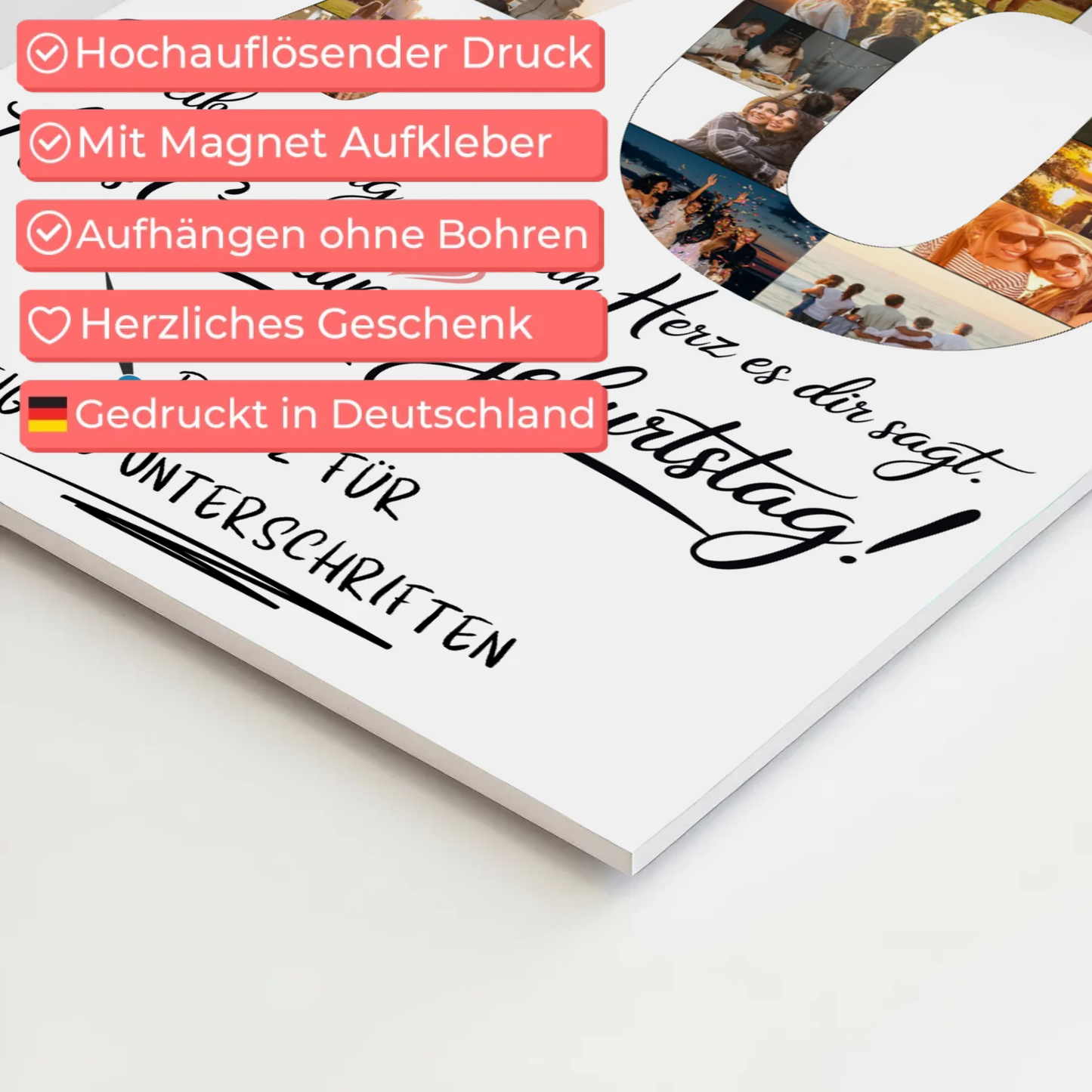 Magnet Poster mit Wunschtext Schwägerin 70 Geburtstag Fotos