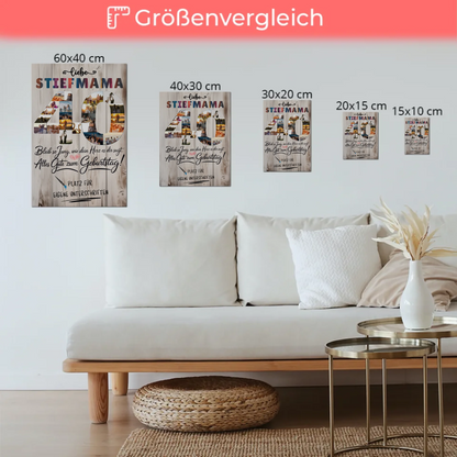 Fotoboard Poster magnetisch mit Wunschtext Stiefmama 40 Geburtstag Fotos