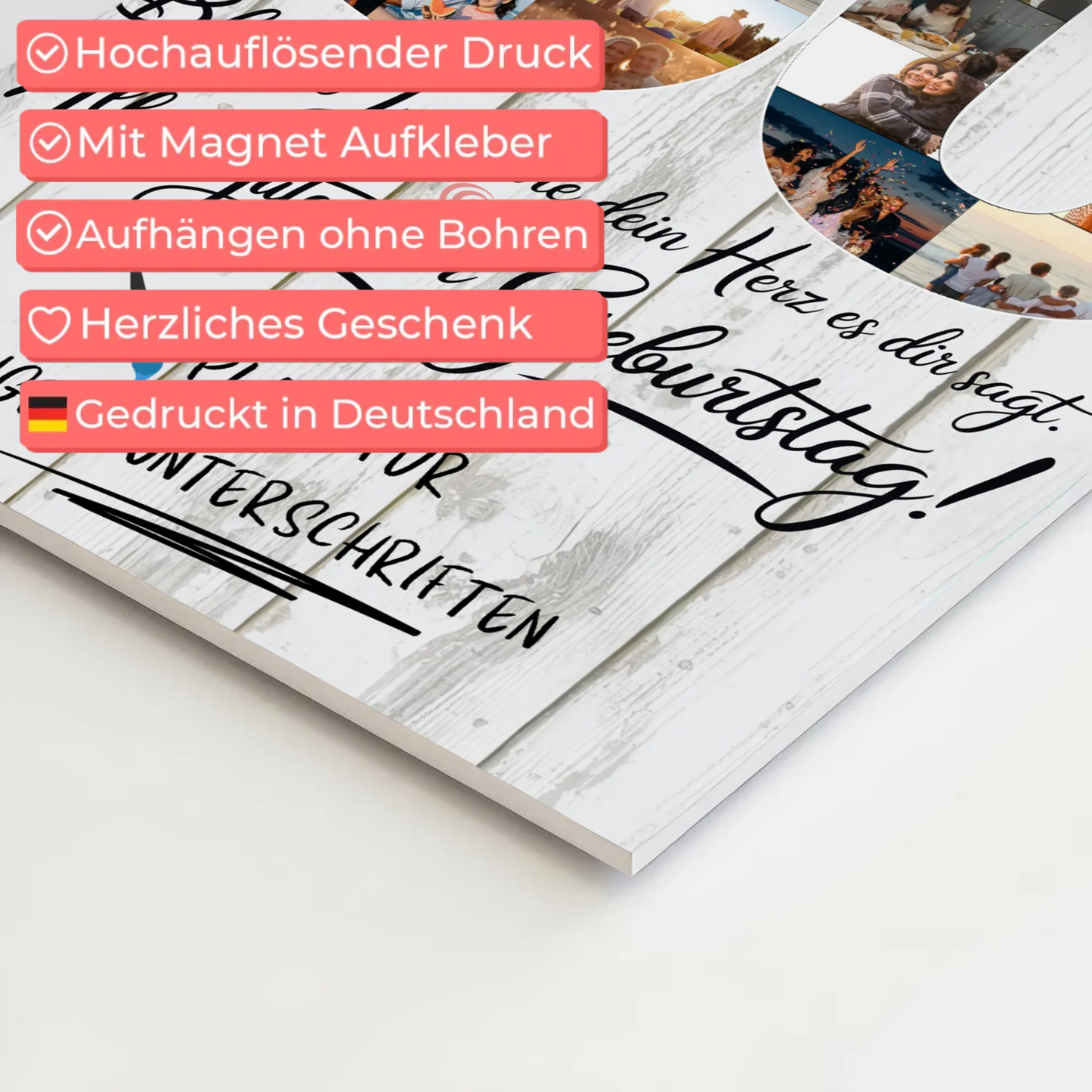 Magnet Wandbild mit Unterschriften Schwiegermama 50 Geburtstag Fotos