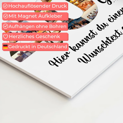 Fotoboard Poster magnetisch mit Wunschtext zum 40 Geburtstag