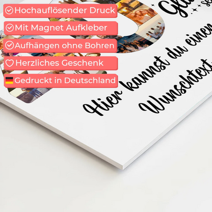 Fotoboard Poster magnetisch mit Wunschtext zum 40 Geburtstag
