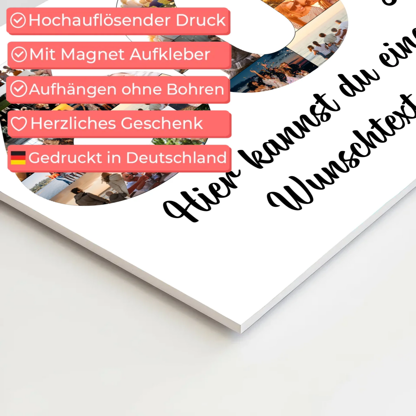 Magnet Poster mit Wunschtext zum 60 Geburtstag Wunsch