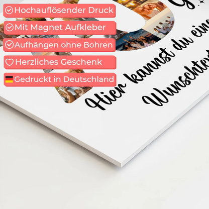 Magnet Wandbild mit Unterschriften zum 70 Geburtstag Wunsch