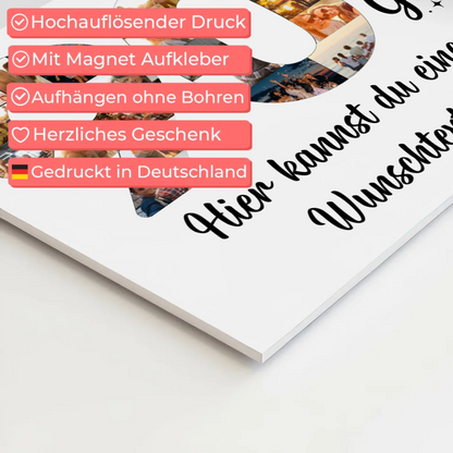 Fotoboard Magnet Poster mit Unterschriften 90 Geburtstag Wunsch