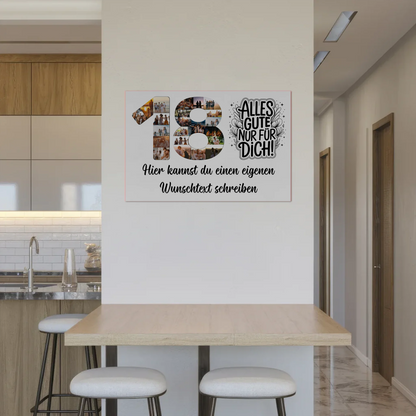 Fotoboard Poster magnetisch mit Wunschtext 18 Geburtstag mit Magnet