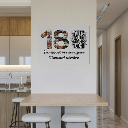 Fotoboard Poster magnetisch mit Wunschtext 18 Geburtstag mit Magnet