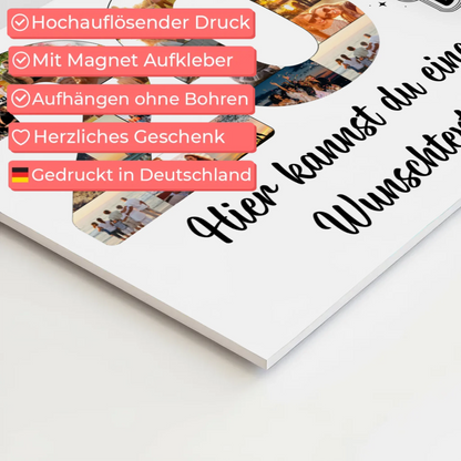 Magnetisches Fotoboard mit Unterschriften 20 Geburtstag Poster