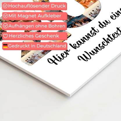 Magnetisches Fotoboard mit Unterschriften 20 Geburtstag Poster
