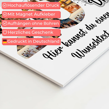 Magnetisches Fotoboard mit Unterschriften 20 Geburtstag Poster
