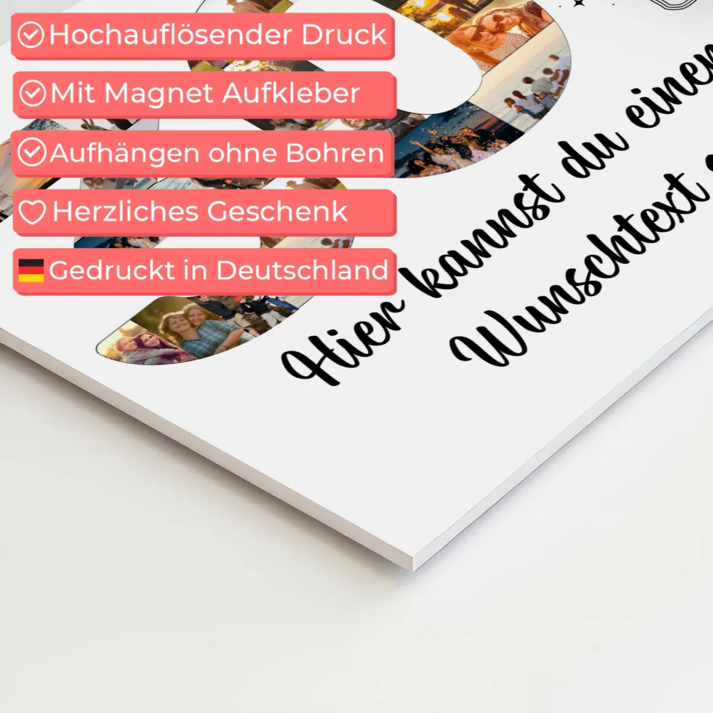 Magnet Poster mit Wunschtext 30 Geburtstag Alles Gute