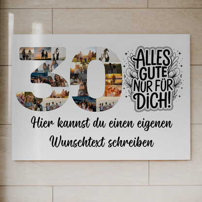 Magnet Poster mit Wunschtext 30 Geburtstag Alles Gute
