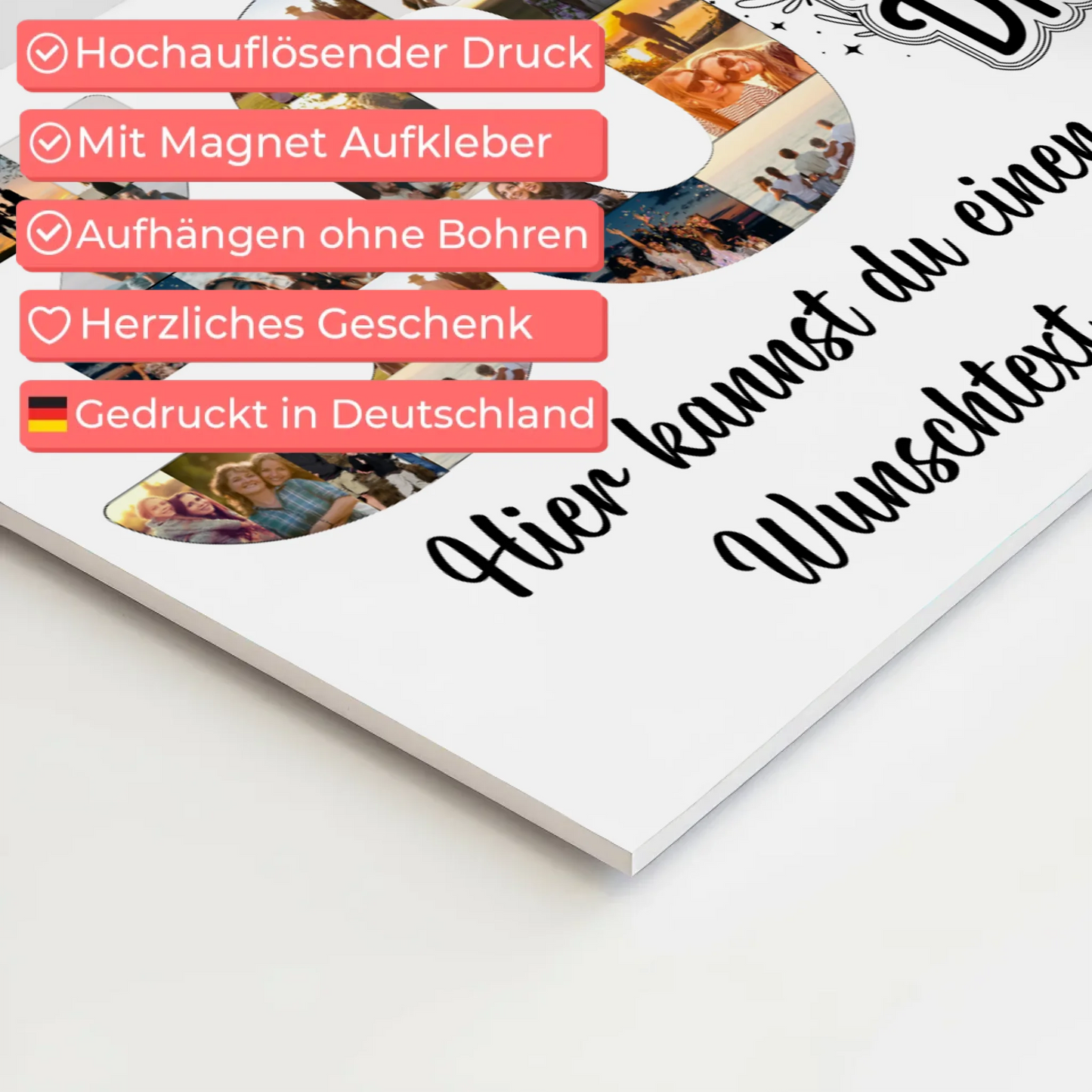 Magnet Poster mit Wunschtext 30 Geburtstag Alles Gute