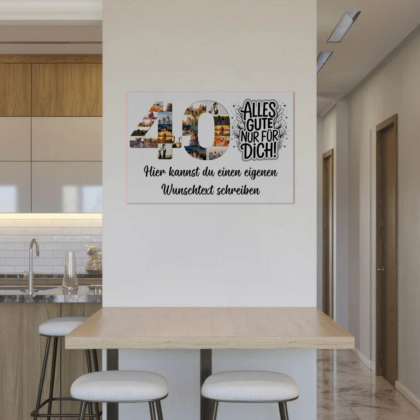 Magnet Wandbild mit Unterschriften 40 Geburtstag Geschenk