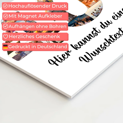 Magnet Wandbild mit Unterschriften 40 Geburtstag Geschenk