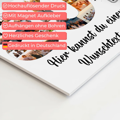 Magnetisches Fotoboard mit Unterschriften 80 Geburtstag