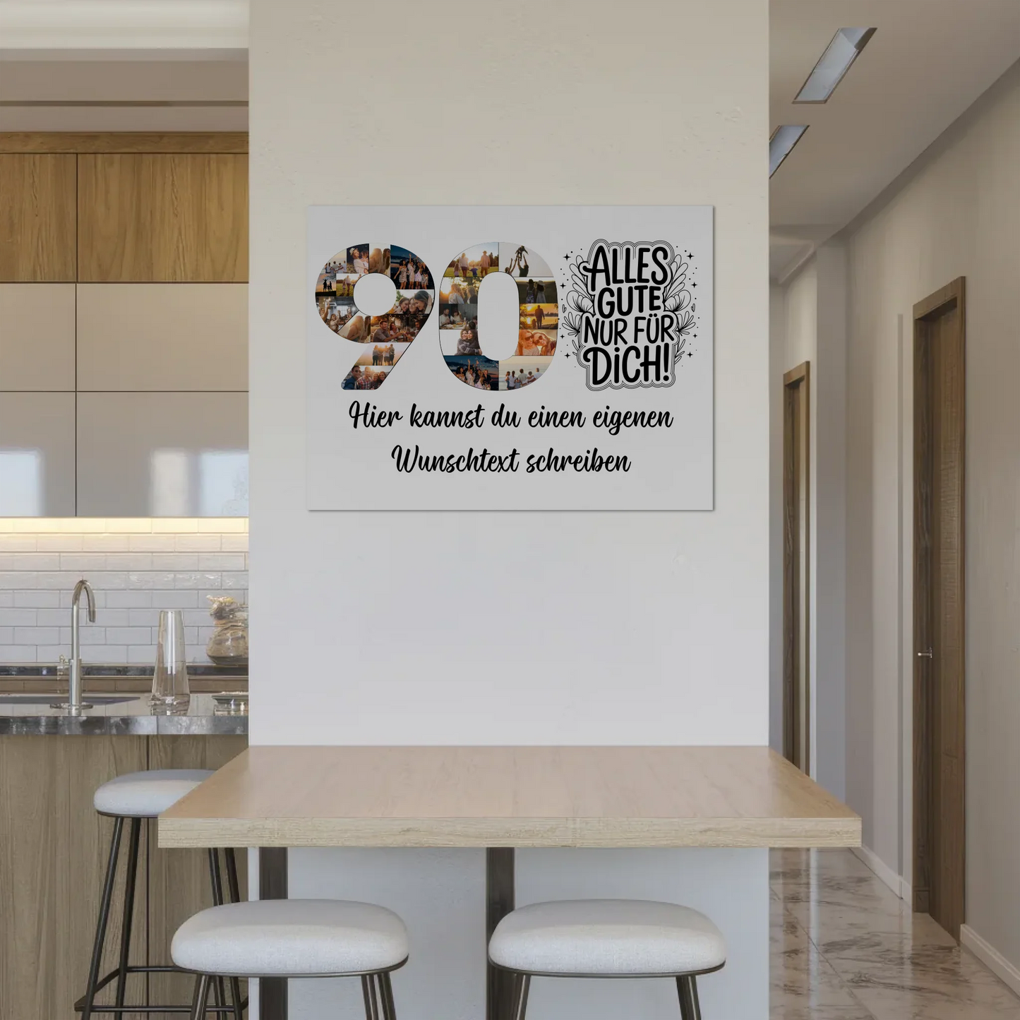 Magnet Poster mit Wunschtext 90 Geburtstag Alles Gute