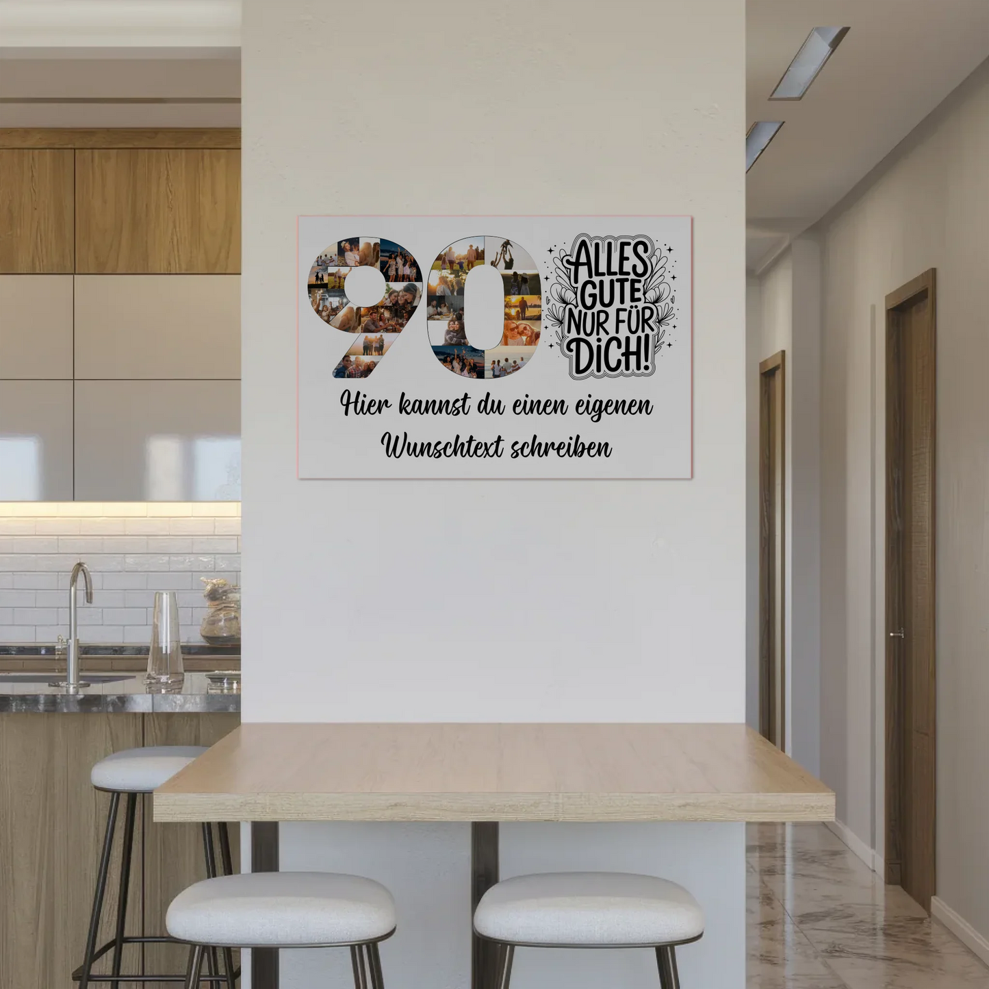 Magnet Poster mit Wunschtext 90 Geburtstag Alles Gute