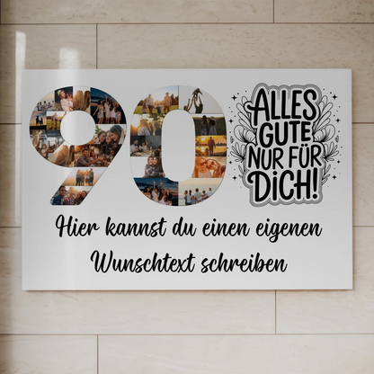 Magnet Poster mit Wunschtext 90 Geburtstag Alles Gute