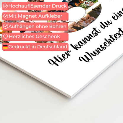 Magnet Wandbild mit Unterschriften 18 Geburtstag Träume