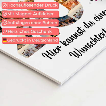 Fotoboard Magnetisches Poster mit Wunschtext 20 Geburtstag