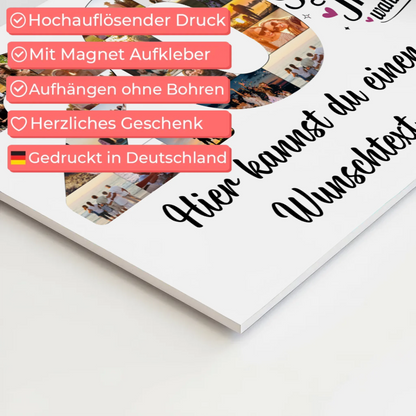 Fotoboard Magnetisches Poster mit Wunschtext 20 Geburtstag