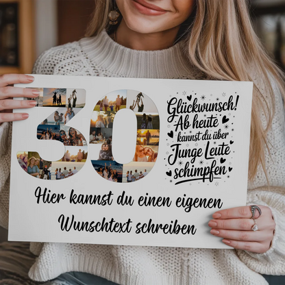 Fotoboard Magnetisches Poster mit Unterschriften 30 Geburtstag
