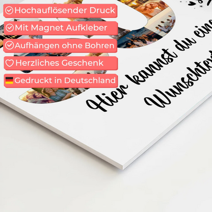 Fotoboard Magnetisches Poster mit Unterschriften 30 Geburtstag