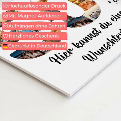 Fotoboard Magnetisches Poster mit Unterschriften 50 Geburtstag