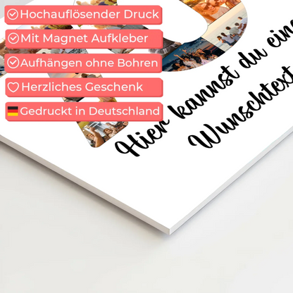 Magnet Wandbild mit Unterschriften 70 Geburtstag Kuchen