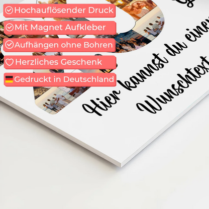 Magnetisches Fotoboard mit Unterschriften 20 Geburtstag