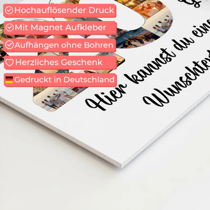 Magnetisches Fotoboard mit Unterschriften 20 Geburtstag