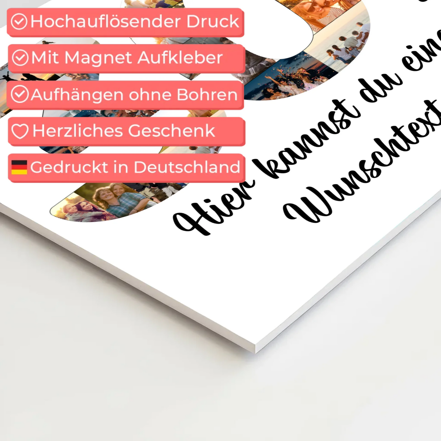 Magnet Poster mit Wunschtext 30 Geburtstag Weiser Stärker