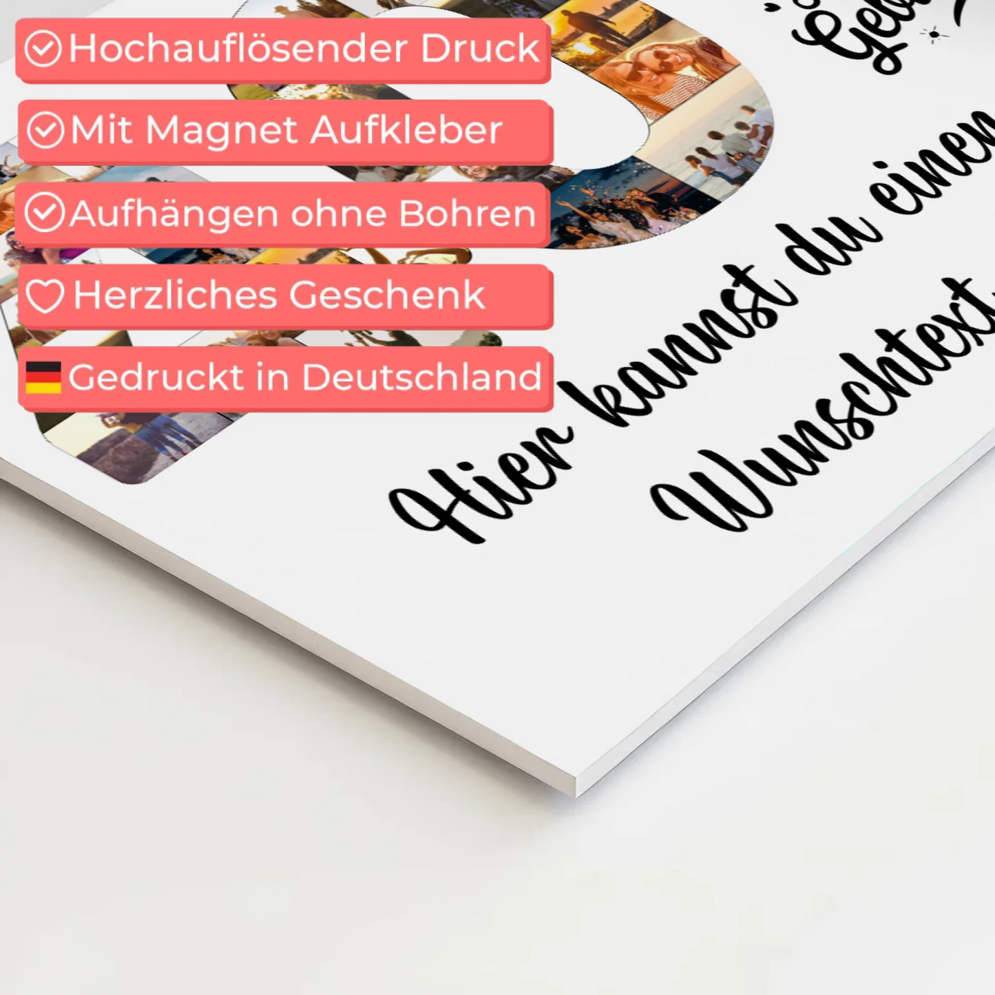 Magnet Wandbild mit Unterschriften 40 Geburtstag Weisheit