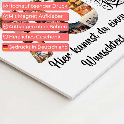 Fotoboard Poster magnetisch mit Wunschtext 70 Geburtstag