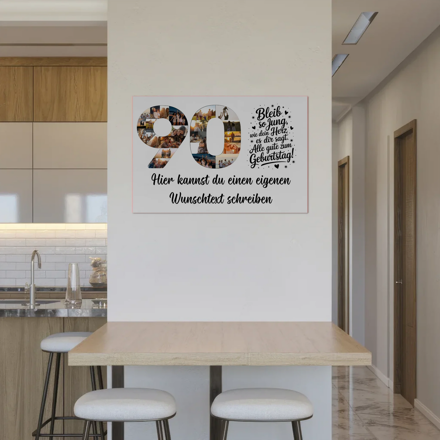 Magnet Poster mit Wunschtext 90 Geburtstag Bleib so Jung