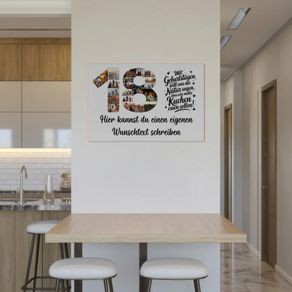Magnet Wandbild mit Unterschriften 18 Geburtstag Kuchen