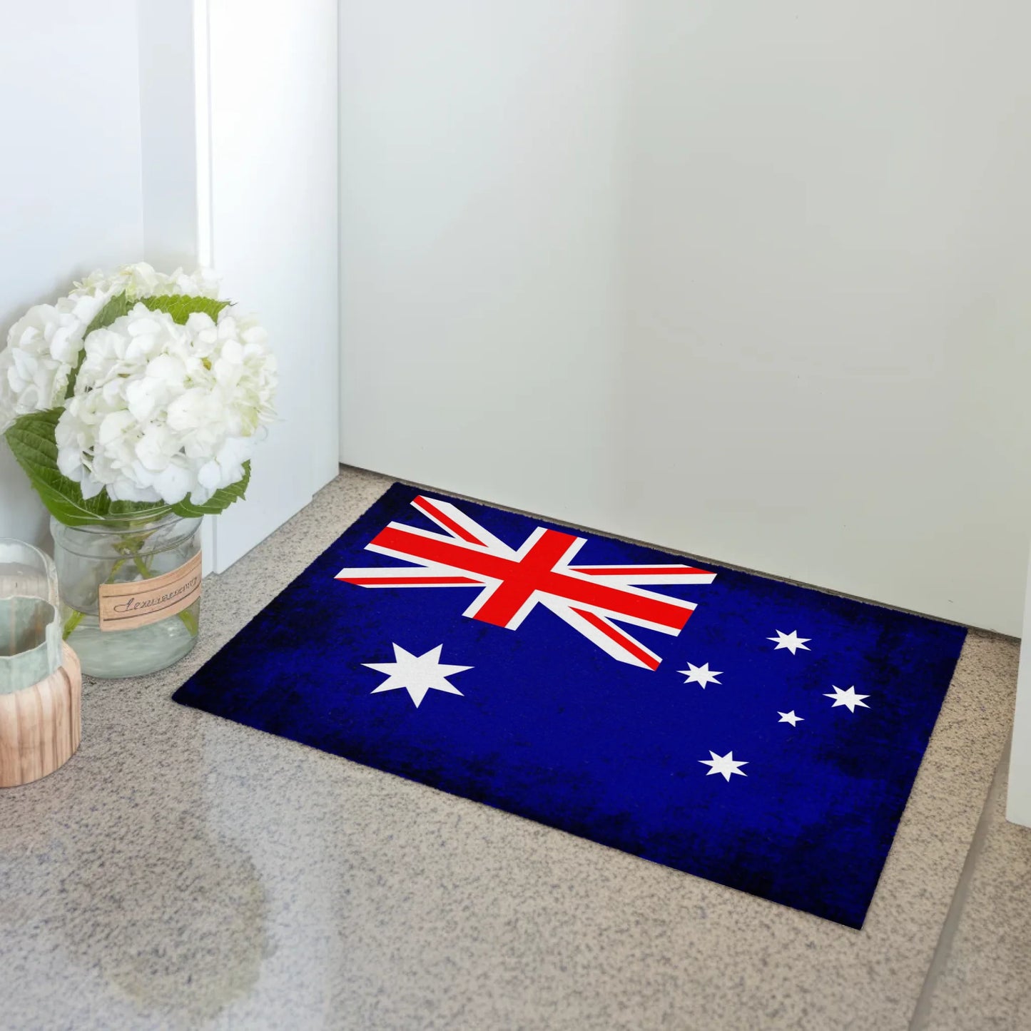 Personalisierte Fußmatte Australien mit Länderflagge und Wunschtext